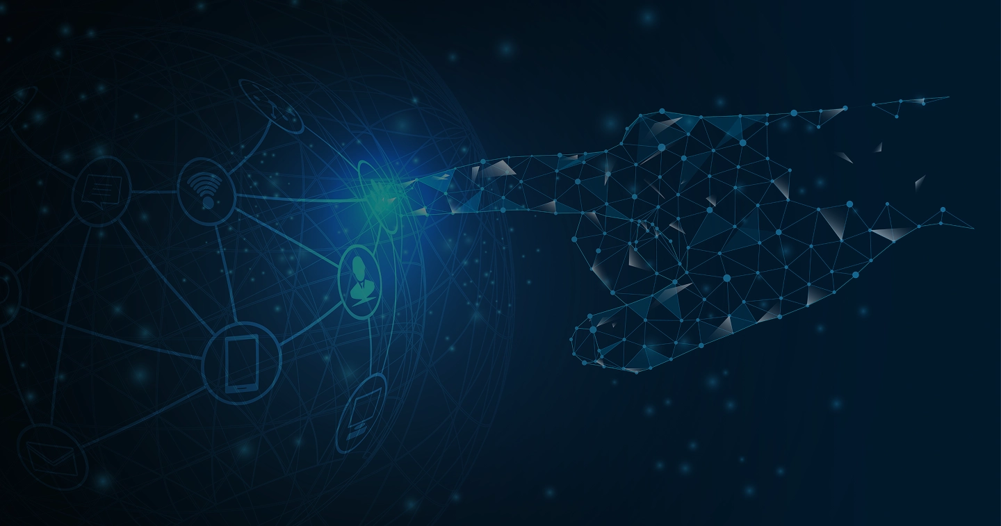 Grafica di sfondo della pagina contatti di SolvexPulse 5.3 Ai